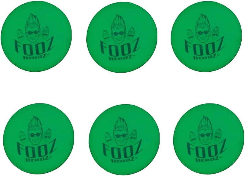 Fooz Headz Glow in The Dark Foosball Balls (6-Pack). Great Fun for Home, Schools, Rec Centers and More. Lightning-Fast Foosballs! (White Balls That Glow Green in The Dark) - Image 1